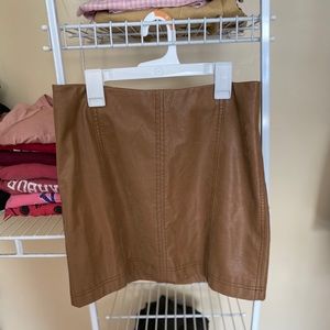 Free people leather skirt